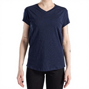 Camisetas de Manga Corta para Mujer, 100% Algodón, Estampado Personalizado, Corte Ajustado, Venta al Por Mayor, Casuales, Transpirables, Anti-Pilling, para Verano - Product Image 4