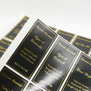 Etiquetas de Producto con Estampado de Lámina Dorada de Lujo, Etiqueta Cosmética Impermeable con Impresión Personalizada - Product Image 3