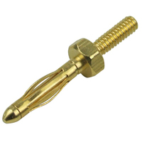 Cuivre plaqué or 2mm Hex 19.5mm Fiche banane M2 Filetage