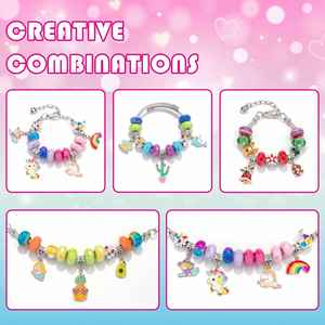 Colección 2025: Pulsera de dijes bonitos de plástico DIY educativa para niños, temática de fantasía y ciencia ficción, antideslustre, para mayores de 3 años - Product Image 3