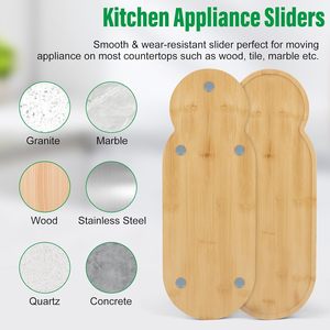 Bandeja base de madera para máquina de café, tapete de almacenamiento para electrodomésticos de cocina, para uso en encimera - Product Image 2
