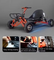 Kart tout-terrain 63cc avec suspension à amortisseurs, moteur à essence 2 temps, démarrage par lanceur, type buggy