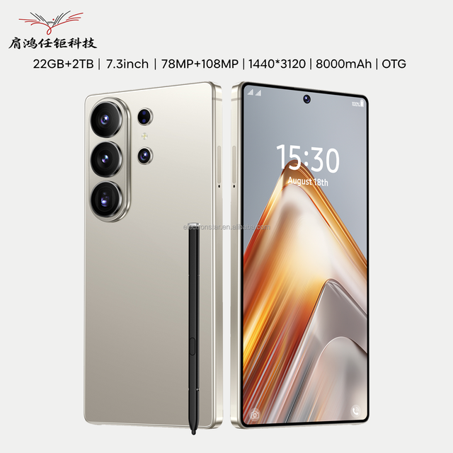 S26 Ultra Android 15 Smartphone 22GB+2TB Built-in Pen 7.3inch Telefono Mobiles Android Phone 8000mAh 144HZ Deca Core Cheap Phone