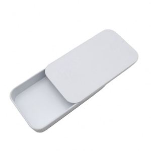 Caja Metálica Deslizante Rectangular Personalizada con Tapa de Plástico en Relieve Dorado y Colorido para Empaque de Tarjetas - Product Image 2
