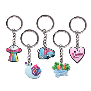 Custom Logo Figures Gifts Cartoon Character Keychains 2D 3D Pvc Rubber Keychains