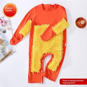 Traje de Verano Delgado para Bebés <span class=keywords><strong>Dudu</strong></span>, de Manga Corta, Diseño Unisex, 100% Algodón, para Limpiar el Suelo y Prevenir la Suciedad - Product Image 6