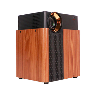 Projecteur de grain de bois cube sans fil <span class=keywords><strong>2022</strong></span> pour projecteur de cinéma maison avec haut-parleur et microphone - Product Image 1