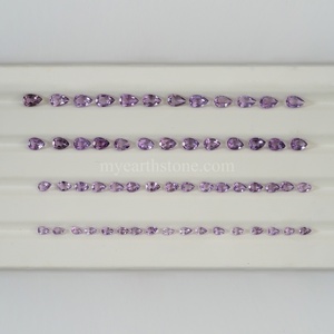 Ametista natural (buen color) de 5x3mm a 8x5mm, facetada en forma de pera, lote de piedras semipreciosas sueltas para la fabricación de joyas. - Product Image 6