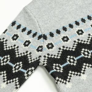 AiNear Vente en gros Logo personnalisé Design Oem & Odm Manches longues Col ras du cou Norwegian Fair Isle Jacquard Pull en tricot de laine pour hommes - Product Image 3