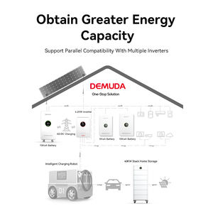 Demuda 48v 400ah lifepo4 סוללת ליתיום סולרית 51.2v 20kwh סוללה סולארית למערכת אחסון אנרגיה ביתית - Product Image 4