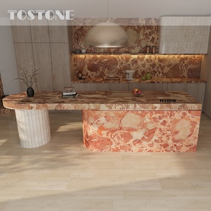 Losas de Mármol Rojo Otoñal Tostone Venice para Encimeras de Cocina, Tocadores, Islas de Cocina, Escritorios y Decoración de Paredes - Product Image 1