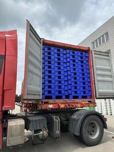 1200x1200 màu xanh Euro HDPE 1212 Tùy chỉnh màu sắc khách hàng logo nhựa CuộN <span class=keywords><strong>Pallet</strong></span> cho sàn bán - Product Image 4