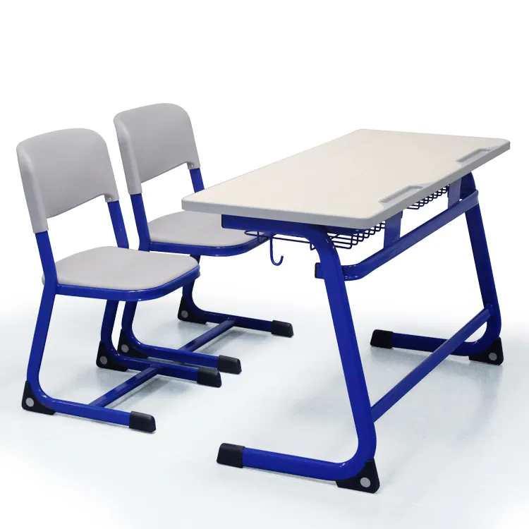 مقاعد مزدوجة للطلاب والمدارس والأطفال طاولة واحدة مع كرسيين مكتب أطفال عالي الجودة