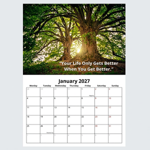 <span class=keywords><strong>Calendrier</strong></span> mural annuel et mensuel 2026-2027 personnalisé en couleur, avec impression de logo, style Braille, vente en gros - Product Image 2