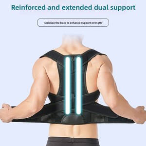 Ceinture <span class=keywords><strong>de</strong></span> Correction Posturale Respirante et Réglable en Polyester pour Hommes, Soutien Dorsal Anti-Bosses, Vente en Gros Usine - Product Image 1