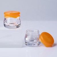 Pot cosmétique transparent en ABS de 6g avec base lourde et bouchon anti-goutte pour échantillons de baume à lèvres et soins de la peau