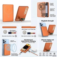 Cargador Magnético Multidispositivo con Carga Simultánea, 10000mAh, 22.5W PD, TFT, Soporte Plegable, Cargador Inalámbrico Delgado de 15W