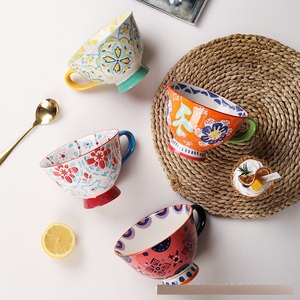 Keramikbecher für Hafermilch-Frühstück - Kreativ, Einzigartig, Niedlich, Geeignet für Frauen, für den Hausgebrauch, Instagram-Kaffeetasse - Product Image 2