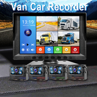 8 pouces 4CH écran partagé voiture MP5 DVR enregistreur moniteur avec AHD avant arrière caméra de recul pour camion/Bus/remorque/RV
