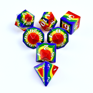 Ensemble de dés polyédriques en résine imprimée haute définition, 28g, 7 pièces, à bords vifs, pour RPG, DND, <span class=keywords><strong>Warhammer</strong></span>, Magic, <span class=keywords><strong>jeux</strong></span> de société et de table - Product Image 5