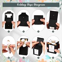 Boîtes à bonbon de mariage personnalisées avec carte de remerciement Boîtes à bonbon à fleurs carrées Boîte cadeau de mariage en papier