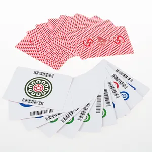 AYPC disesuaikan kualitas tinggi 300gsm biru inti kertas papan kode batang Mahjong kartu catur permainan kartu bermain