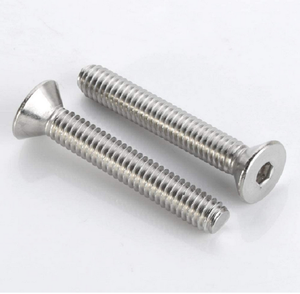 Metric <b>Flat</b> Head <b>Screws</b> 304 Stainless Steel Class 8.8 Standard Thread Plain Finish - Product Image 2