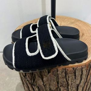 Sandalias de Mujer de Diseño Tejido de Alta Calidad, Sandalias Casuales de Moda, Sandalias Transpirables e Impermeables para Verano y Exteriores - Product Image 3