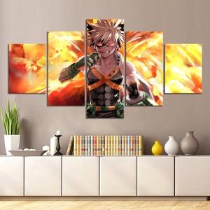 โปสเตอร์อนิเมะอนิเมะอะนิเมะของฉัน,<span class=keywords><strong>Bakugo</strong></span> โปสเตอร์ภาพวาดตกแต่งบ้านทำจากผ้าใบสไตล์ญี่ปุ่น5ชิ้น - Product Image 5