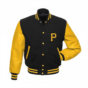 Logotipo personalizado lana Chenille bordado béisbol Pittsburgh Pirates hombres Varsity chaqueta Letterman al por mayor - Product Image 1