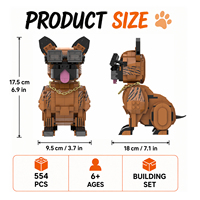 Kit de Construcción de Modelo de Bulldog Francés, Juguete de Bricolaje, Figura Coleccionable Personalizada, Regalo Decorativo, Adorno, Venta al por Mayor