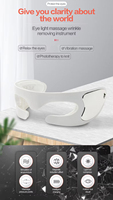Thérapie par la lumière rouge Masque pour les yeux anti-rides Enlèvement du sac pour les yeux Soulagement des vibrations Fatigue Soins des yeux Massage