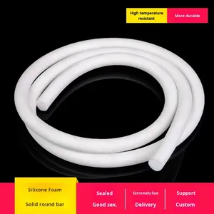 Bande <span class=keywords><strong>de</strong></span> silicone ronde pleine en mousse, tige en caoutchouc <span class=keywords><strong>de</strong></span> silicone, <span class=keywords><strong>joint</strong></span> d'étanchéité en caoutchouc <span class=keywords><strong>de</strong></span> silicone, bande <span class=keywords><strong>de</strong></span> garniture, haute température, étanche - Product Image 4