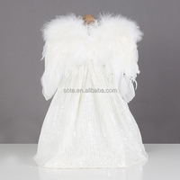 SOTE vente en gros 30CM 40CM ange de noël blanc arbre Topper fait à la main décor traditionnel ange bureau Navidad Figurine