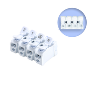 Connecteur rapide sans vis à 4 pôles, bornier de raccordement 2,5 mm², jonction de câblage à enfoncement