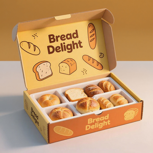 Tùy chỉnh in thực phẩm lớp bánh lát Bánh Ngọt Bánh mì hộp các tông sóng giấy bao bì vận chuyển bưu phẩm bánh hộp - Product Image 5