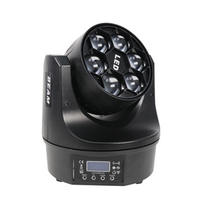 Oferta Especial: Mini Luces Móviles de 6 Piezas y 120W para Fiestas, Bodas y Escenarios - Efectos Bee Eyes, Zoom, Wash y Beam - Product Image 1