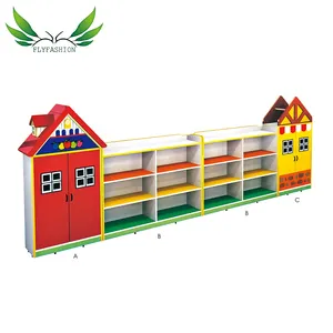 Hot Sale Kindergarten Wood Cabinet, Daycare Nursery School Bookcase/ Bookshelf