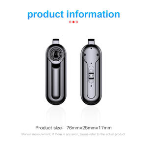 เครื่องบันทึกเสียงแบบหนีบขนาดเล็ก 1080P HD พร้อมระบบตัดเสียงรบกวน AI บันทึกเสียงแบบ WAV MP3 พร้อมการเข้ารหัส ใช้งานได้นาน กล้องบันทึกเสียงพกพา - Product Image 3
