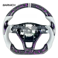 Volant de course Barmich Premium en fibre de carbone forgée à 4 branches avec écran LED intégré, prise en charge de la poignée de 35 mm, compatible avec l'Accord