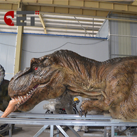 Modèle de tête de dinosaure réaliste de Zigong, très populaire pour les centres commerciaux, les costumes de dinosaures animatroniques et les musées de dinosaures