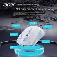 Untuk OMW030 Mouse Gaming Optik USB Berkabel dengan Lampu Latar RGB Operasi Senyap Desain Ergonomis untuk Desktop Laptop Penggunaan Kantor