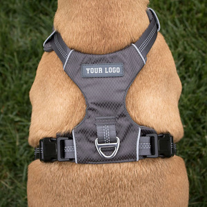 <span class=keywords><strong>Dog</strong></span>ハーネスメタルバックルデュアルクリップ付きカスタムパーソナライズプレミアムプルなしフロントクリップ - Product Image 5