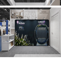 Support d'affichage modulaire personnalisé, écologique et portable, avec impression de fond, mur de bannières répétitives avec logo, extensible et télescopique