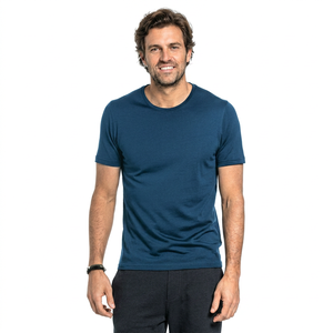 Camiseta Oversize Negra Estampada con Efecto Vintage para Hombre, de Secado Rápido, Cuello Redondo, Estilo Atlético, Ropa de Algodón Personalizada, Tejido Sólido - Product Image 1