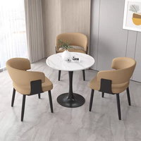 XYBF nordique Design moderne Simple à la mode ronde Table à manger ensemble hôtel moderne Table basse chaise Restaurant
