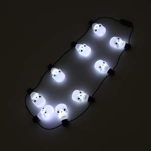 Collier citrouille LED lumineux pour Halloween, la remise des diplômes, la fête des pères, avec logo personnalisé pour la vente en gros - Product Image 5