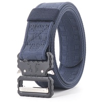 Ceinture tactique décontractée pour homme à boucle à dégagement rapide, en sangle de tissu réglable, alliage métallique haute résistance, pour la chasse, la randonnée et les activités de plein air