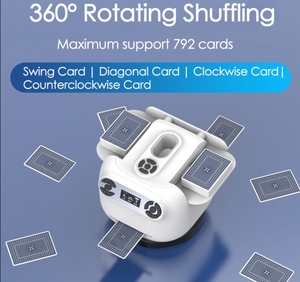 Máquina distribuidora automática <span class=keywords><strong>de</strong></span> barajado y reparto <span class=keywords><strong>de</strong></span> póquer, herramienta Universal <span class=keywords><strong>de</strong></span> naipes, distribuidor <span class=keywords><strong>de</strong></span> <span class=keywords><strong>cartas</strong></span> <span class=keywords><strong>giratorio</strong></span> <span class=keywords><strong>de</strong></span> 360 grados - Product Image 2