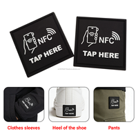 Étiquette NFC en silicone lavable pour vêtements 213 215 216 13,56 MHz, à coudre, résistante à la chaleur, patch RFID pour le linge et les vêtements